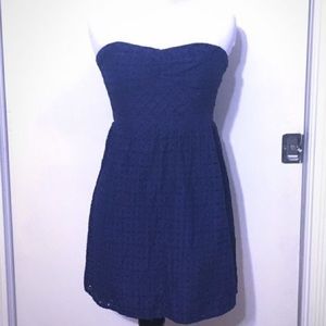 American Eagle Blue Eyelet Dress